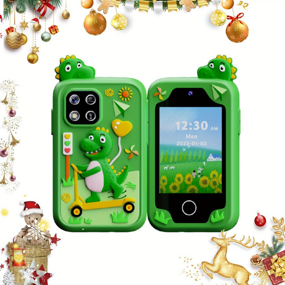 Kids Dinosaur Toy Phone with 8GB, HD Touchscreen & Dual Camera, Educational Travel Toy Cell Phone for Boys & Girls — image 3