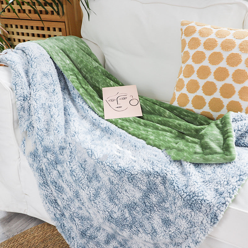 Siesta Blanket Knee Shawl Cover Flannel Thickened Lamb Wool
