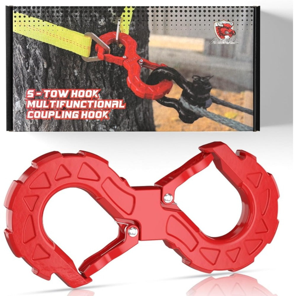 Off-Road Recovery Winch Hook D-Ring Shackle 3/8" 35, 000 LB G80 Heavy Duty Quick Release Tow Hook for RV Truck 4x4 Vehicle – 