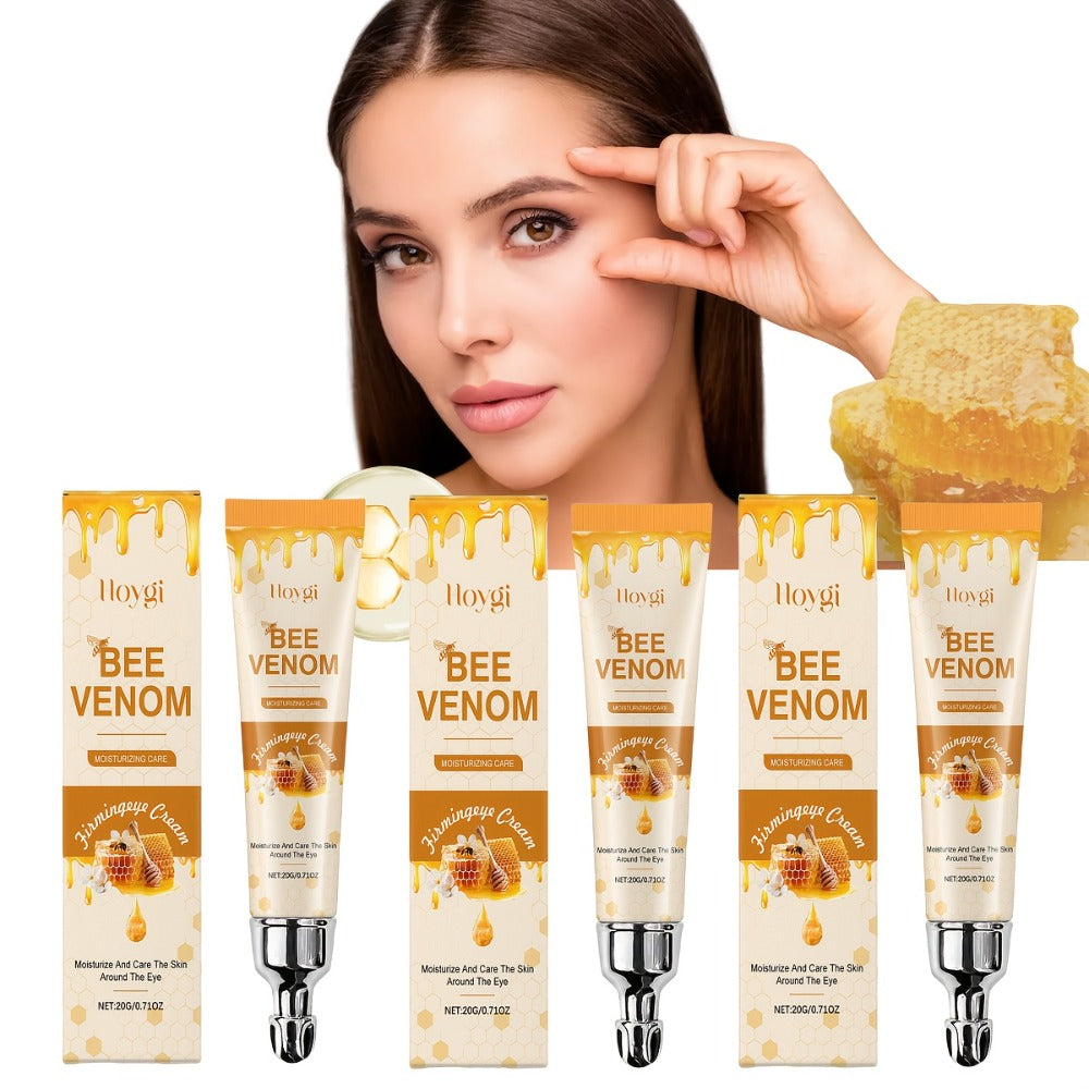 Bee Venom and Hyaluronic Acid Eye Cream Three-Pack in Coordinated Gold-and-White Cosmetic Tubes — image 3