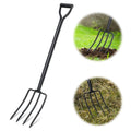 Four-Tine Garden Spading Fork with 42-Inch Shaft, D-Shaped Grip and Black Metal Construction — image 2