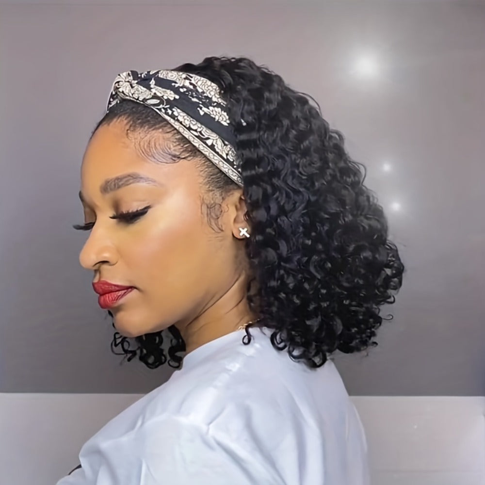 Kinky Curly Headband Human Hair Wig in Natural Color with 14-, 16- or 20-Inch Length Options — image 8