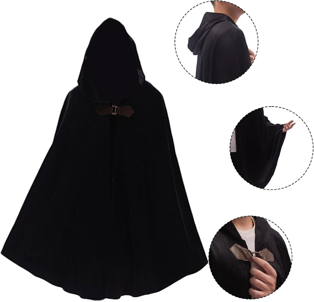 Men's Velvet Cloak With Hood