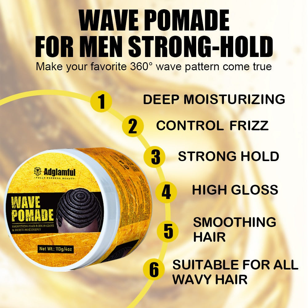 360 Wave Pomade for Men – Wave Control Defining Cream for Layered Waves, Volume & Texture | Non-Greasy, Water-Soluble — image