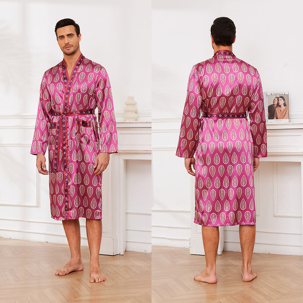 Fashion Personality New Men's Bathrobe Thin