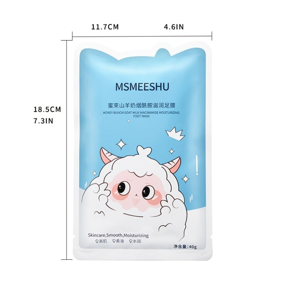 Moisturizing Foot Mask Socks with Goat Milk, Niacinamide & Ceramides – Exfoliating Cracked Heel Treatment — image 6