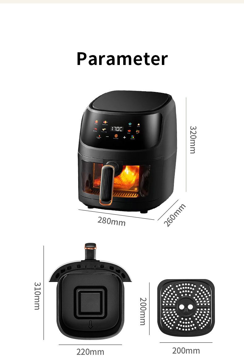 Home Visual Touch Screen Large Capacity Air Fryer