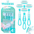 Sensitive Skin Disposable Razors for Women Pastel Teal Blush Pink 4-Pack & 8-Pack Smooth Close Shave Legs Underarms Protectiv