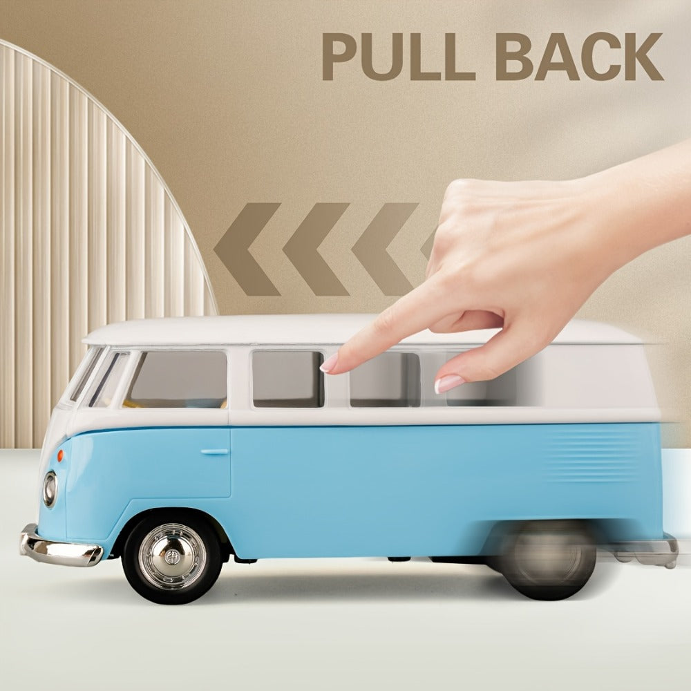 1:36 Volkswagen Bus Die-Cast Toy Car Model with Openable Doors & Pull-Back with the Listed Color, Size or Set Options for Eve