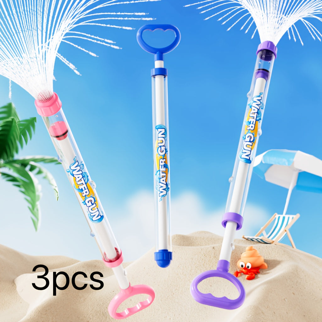 Firework-Shape Manual Water Blaster Set with Three or Six Pull-Push Wands in Blue, Purple and Pink — image 21