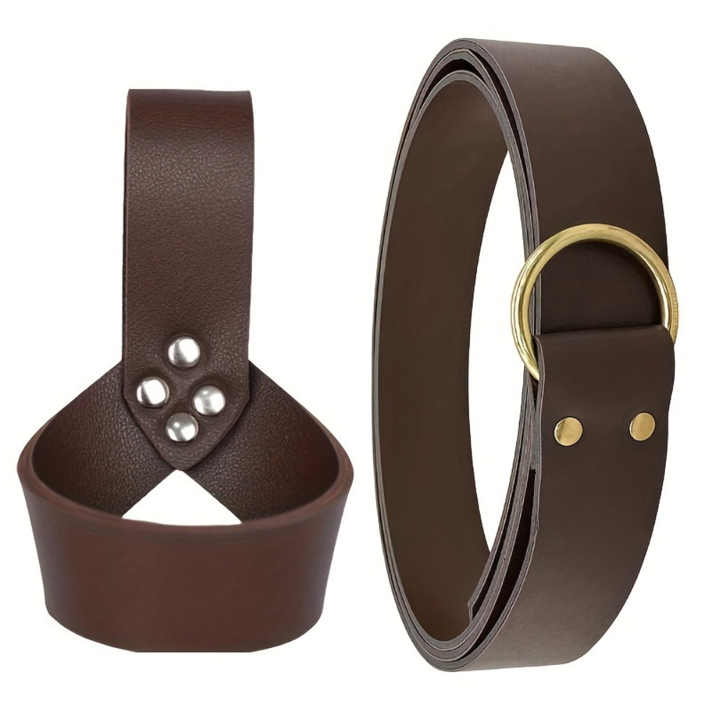 Costume Accessories Faux Leather Knife Sheath and Belt Options in Black or Brown for Medieval Outfits — image 13