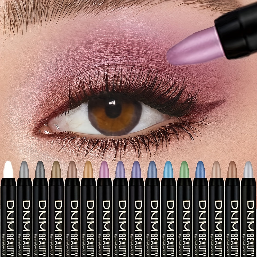 Highly Pigmented Eyeshadow Stick Set 16 Colors Waterproof Matte & Shimmer Eye Makeup Pencil Kit — image 19