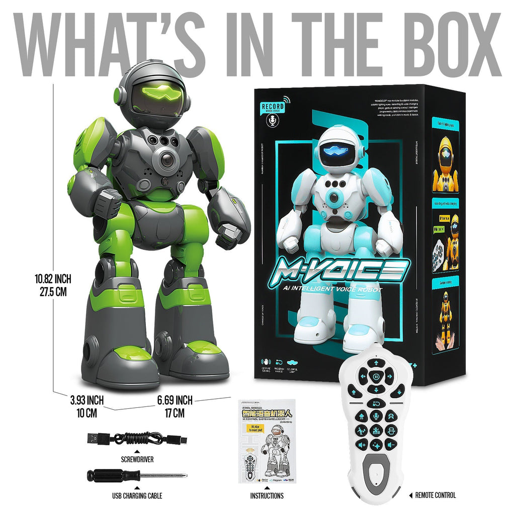 Gesture Control RC Robot Toy for Kids, Voice Recording, Programming, EMO LED Infrared Intelligent Interactive Robot — image 2