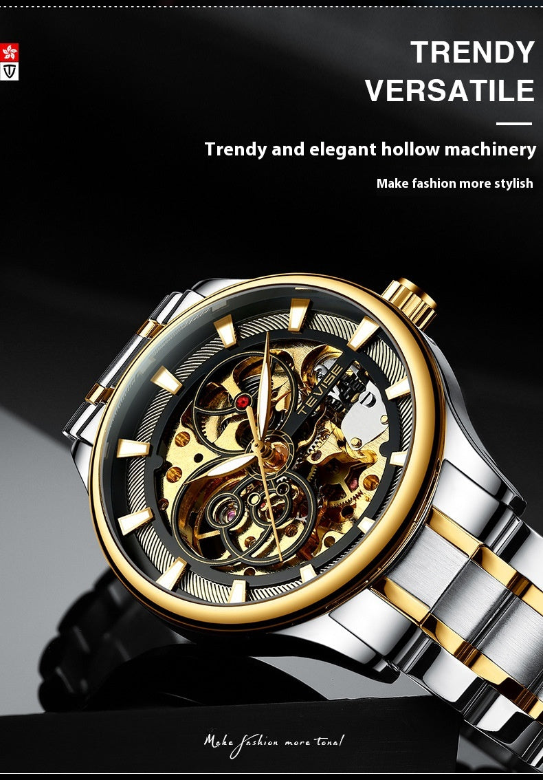 Men's Luminous Day And Night Star Mechanical Watch