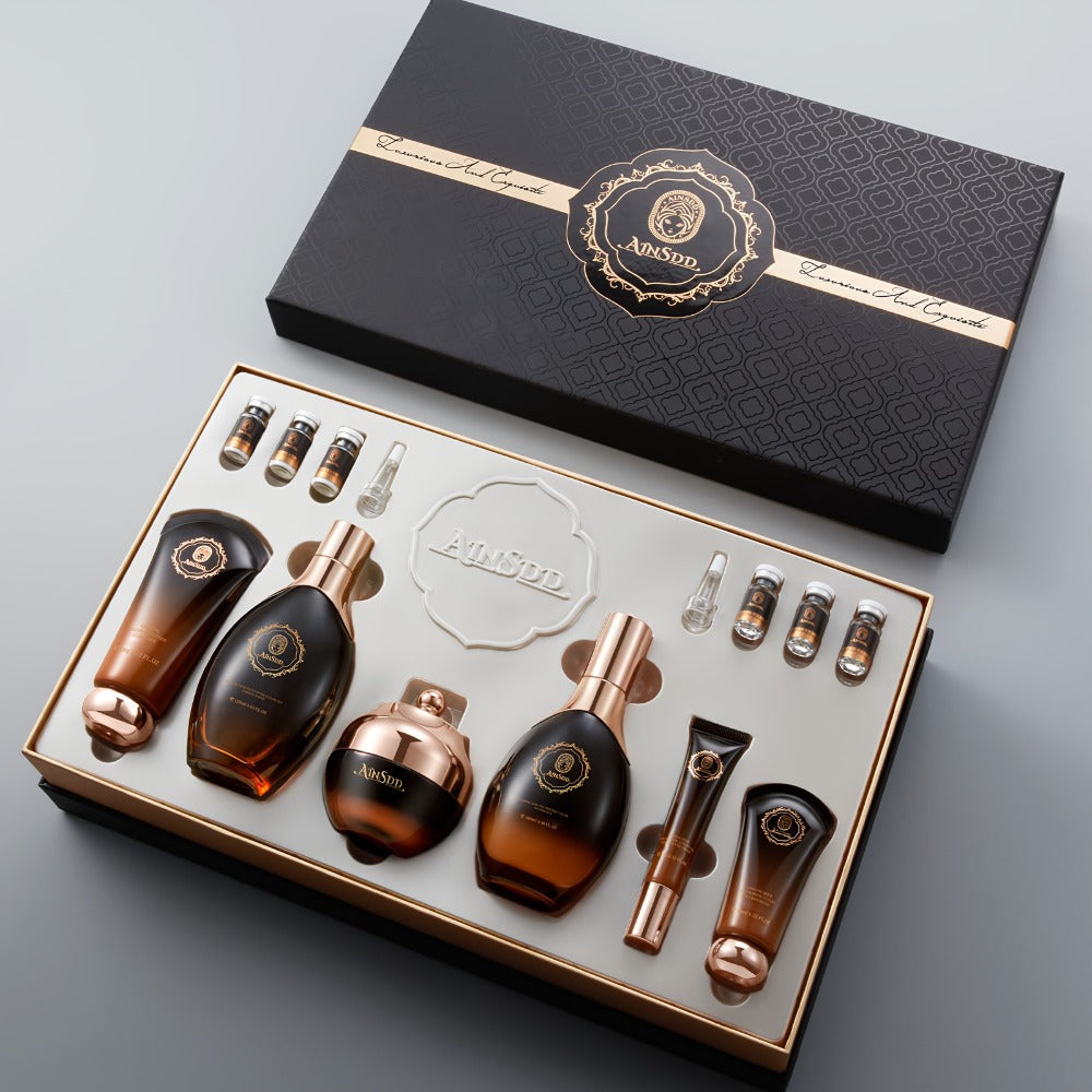 12-Piece Ginseng Seed Peptide Skincare Gift Set with Toner, Essence, Lotion, Cream and Eye-Care Collection — image 3