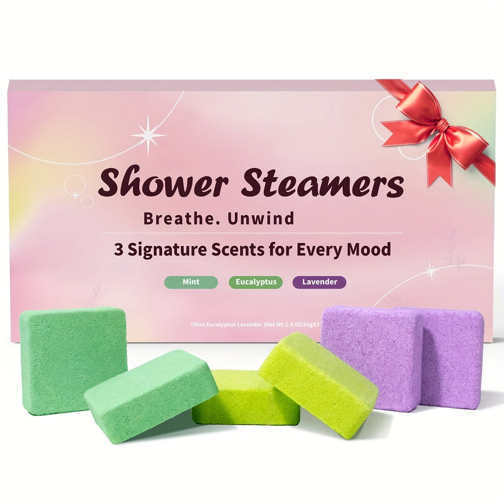 Shower Steamers Gift Set 6 Pcs Individually Wrapped – Natural Essential Oil Aromatherapy, for Bath Time, Home Spa and Persona