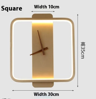 Nordic Wall Lamp Bedroom Bedside Lamp Clock Modeling Lamp