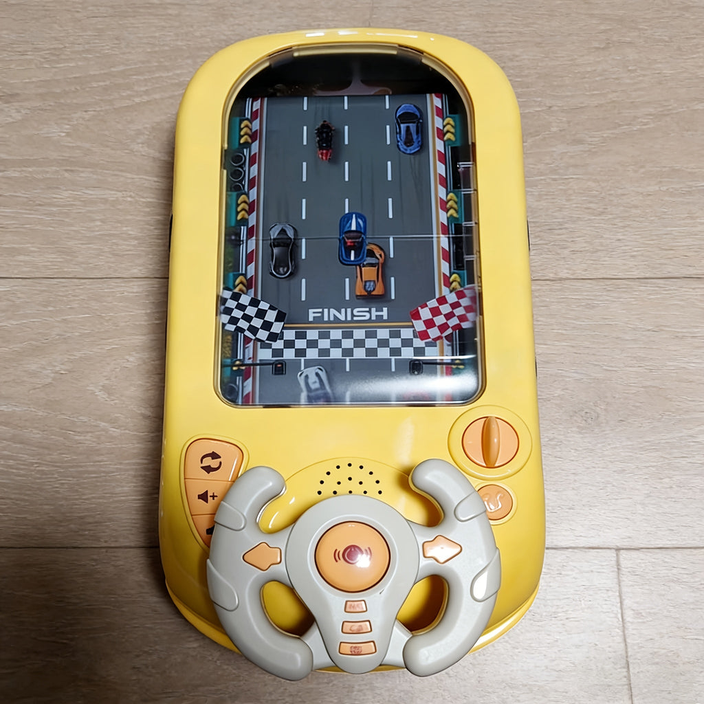 Electronic Racing Steering Wheel Game Toy with 200 Pictured Levels, Two Speeds and Yellow or Green Options — image 1