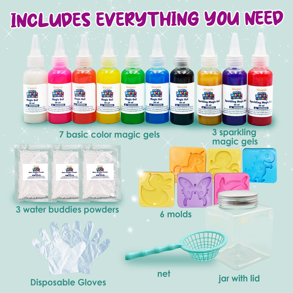 Magic Water Gel Creature Craft Kit with Ten Color Gels, Six Molds, Mixing Powders and Lidded Display Jar — image 13