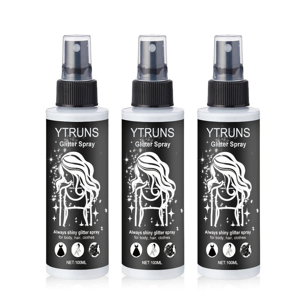 Glitter Spray for Hair & Body Quick Dry Shimmer Spray – High-Gloss Body Glitter for Face Lips Eyes Skin Festival Rave Party P