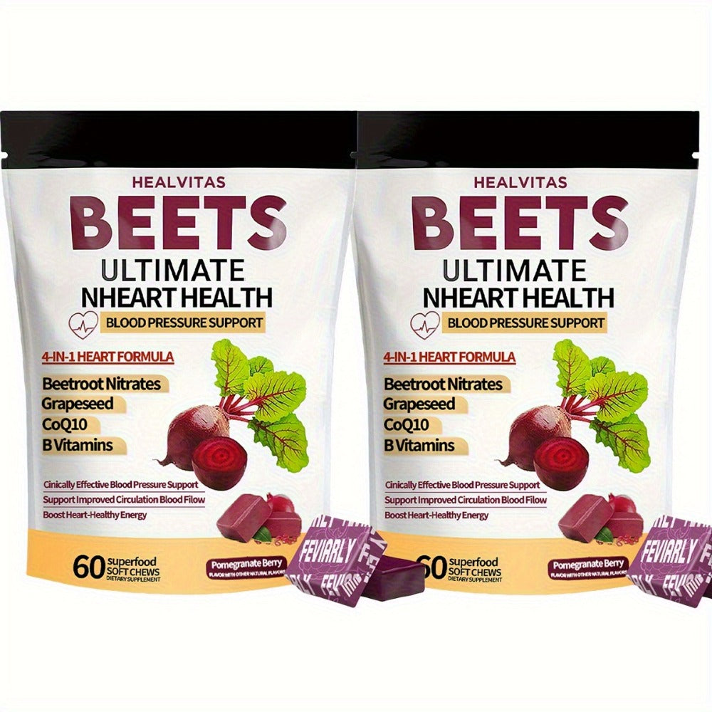 Super Beet Chewable Gummies with CoQ10 Grape Seed Extract & B Vitamins for Bath Time, Home Spa and Personal Care — image 5