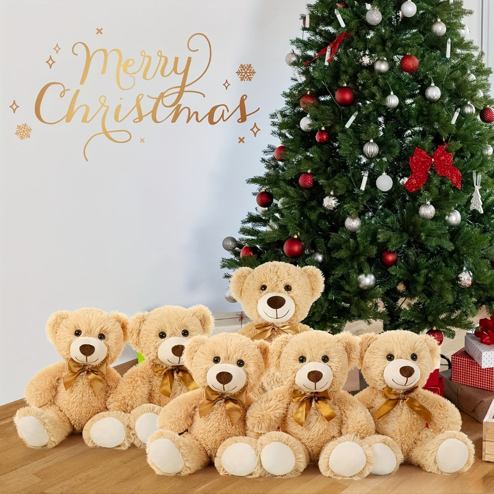 Stuffed Animal Mini Teddy Bear Set of Six in Khaki Beige for Party Favors and Classroom Prizes — image 3