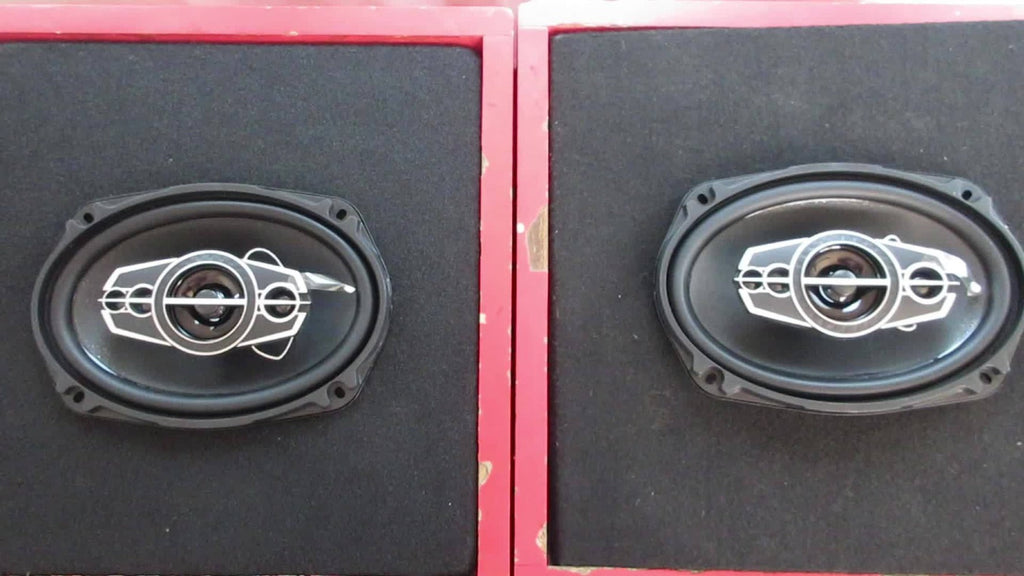 Pair of 6 x 9 Inch Five-Way Coaxial Car Speakers Labeled 1000W Peak, 120W RMS and 4 Ohms with Grilles — image 10