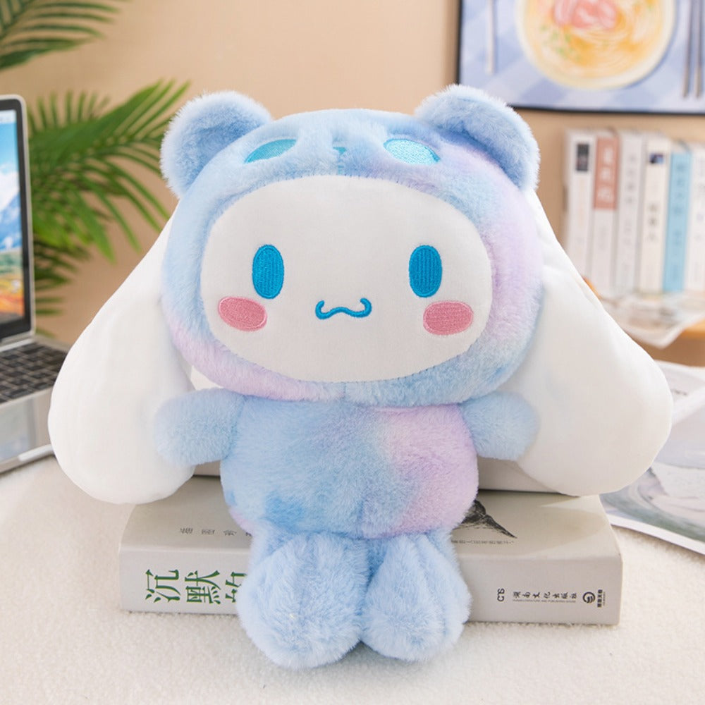 Sanrio Tie Dye Plush Set of 5, Kawaii Hello Kitty Kuromi My Melody Cinnamoroll Gudetama Stuffed Animals — image 5