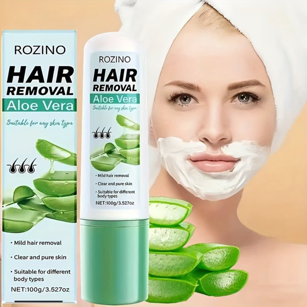 Hair Removal Cream ROZINO 100g Aloe Vera and Squalane Tube with Carton for External Body Grooming — image 1