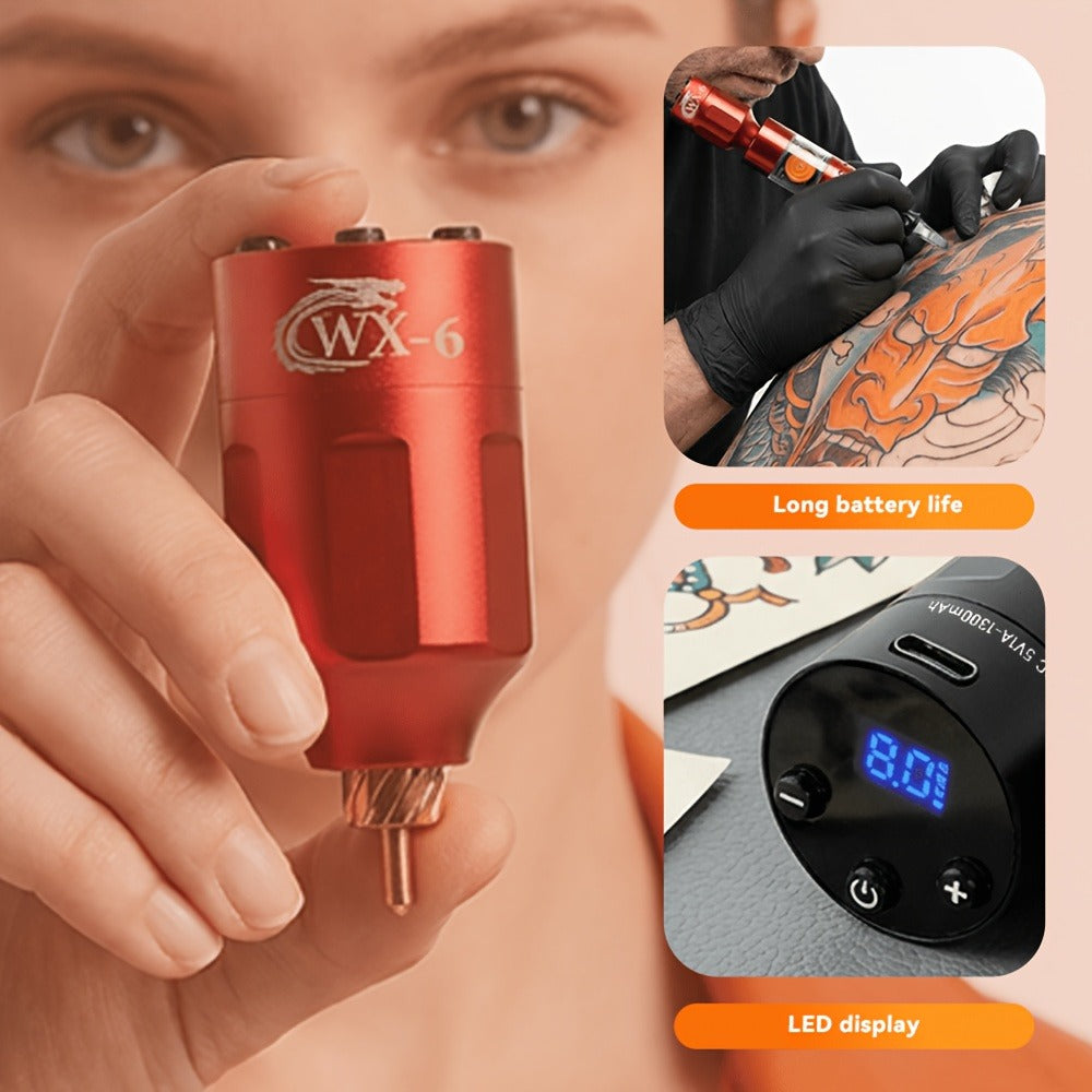 WX-6 Rechargeable Tattoo Power Supply with LED Display and Four RCA or DC Color Configurations — image 13