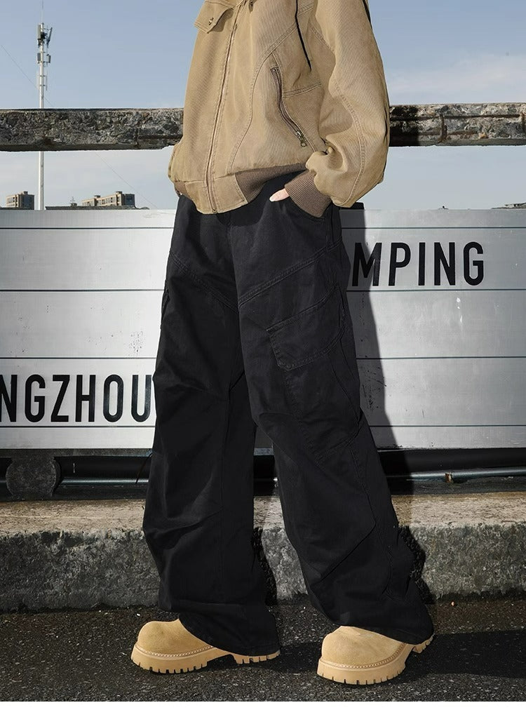 Pleated Paratrooper Work Trousers For Men