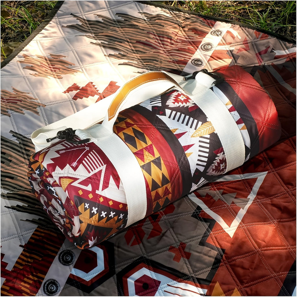 80 x 80-Inch Picnic Blanket with Foldable Carry Straps and Five Plaid, Floral or Stripe Pattern Options — image 1