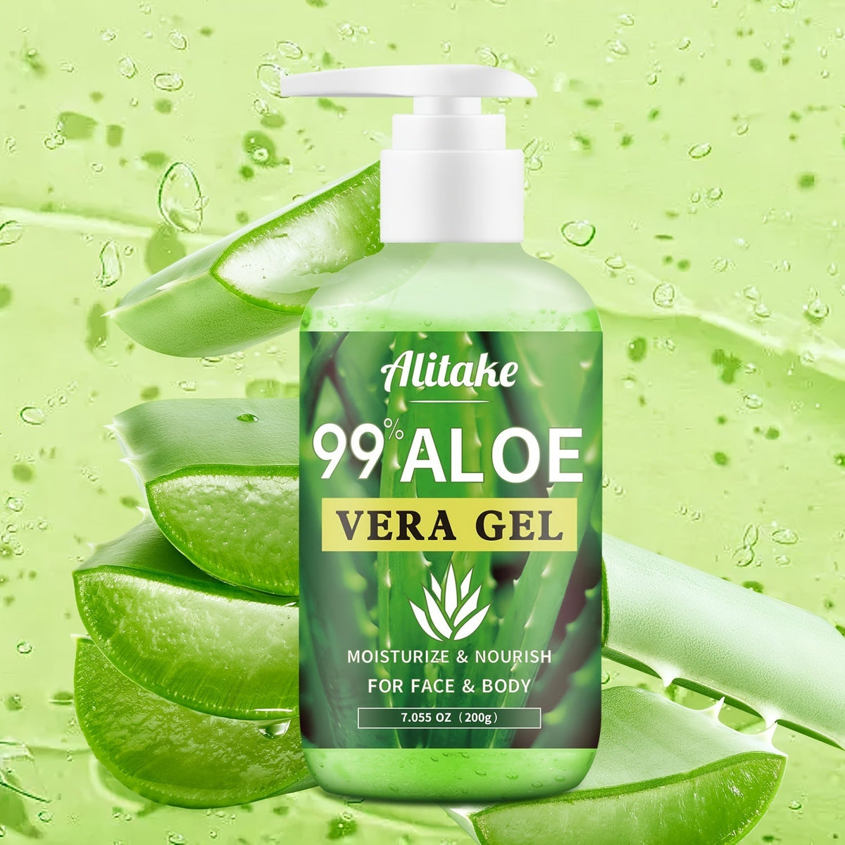 99% Pure Aloe Vera Gel 200ml / 7oz Fresh-Harvested Within 12 Hours for Bath Time, Home Spa and Personal Care — image 9