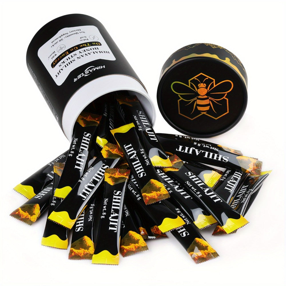 Herbal Supplement with HIMASTER Label, Himalayan Shilajit Honey Sticks, 30 Individually Wrapped 8g Sticks — image 11