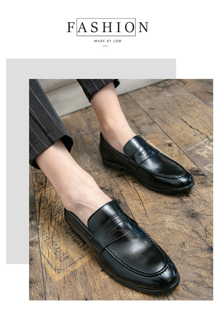 Pointed Toe Minimalist Leather Shoes In British Style