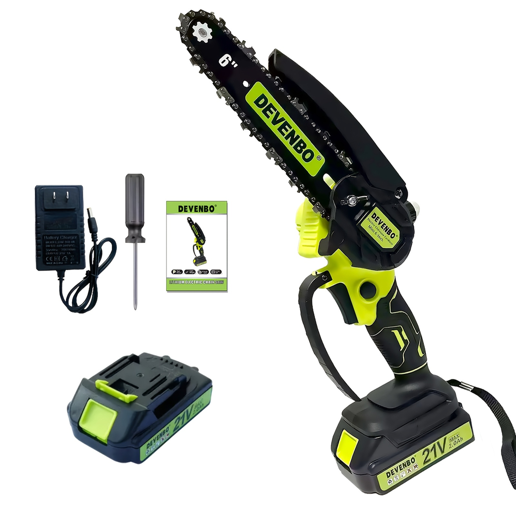 Cordless Mini Chainsaw 6-Inch, Handheld Pruning Saw with Rechargeable Battery, Adjustable Chain Tension — image 11