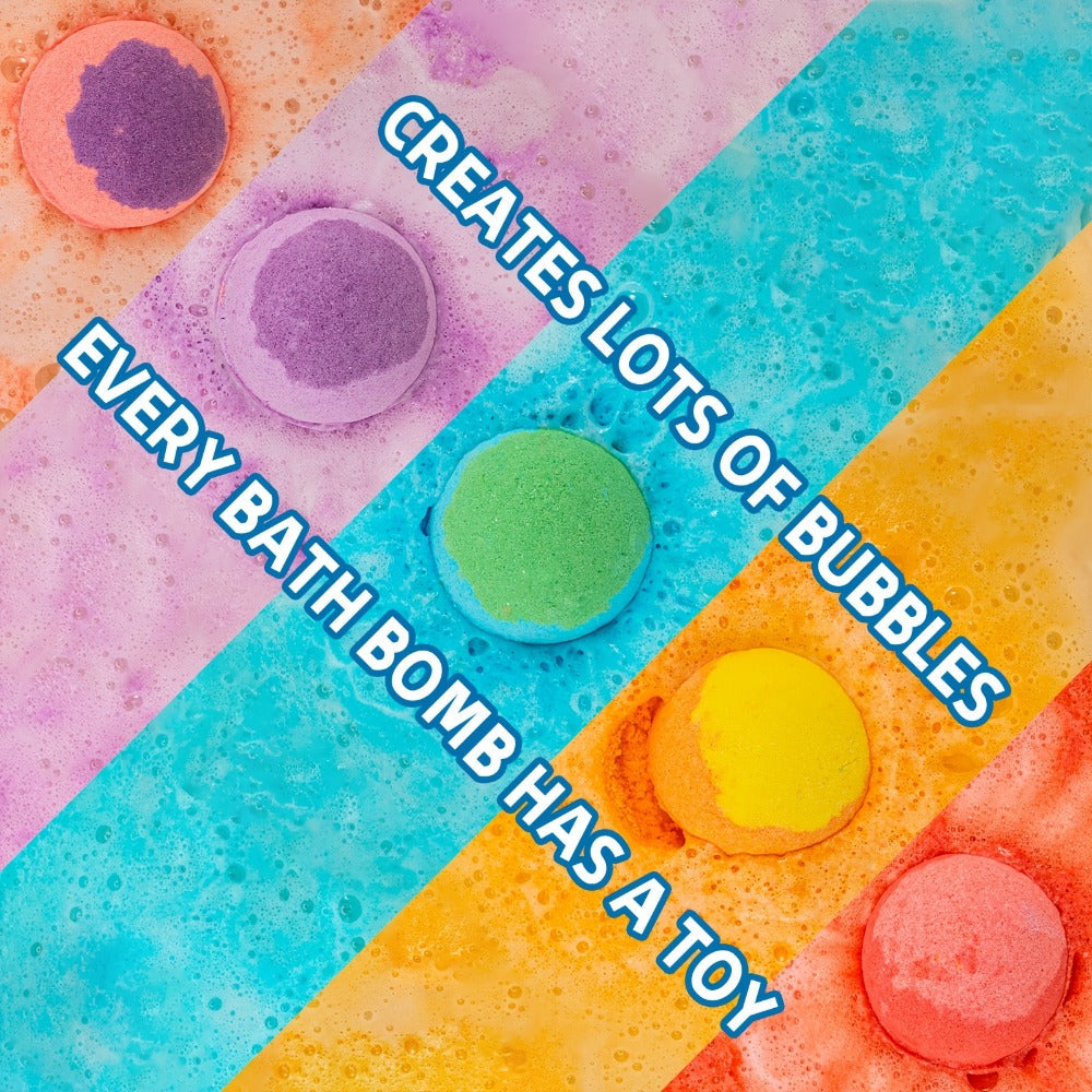 Ocean Bath Bombs Gift Set 20pcs Sea Themed Fizzy Bath Salt Balls Fun Treasure Shapes Colorful, for Bath Time, Home Spa and Pe
