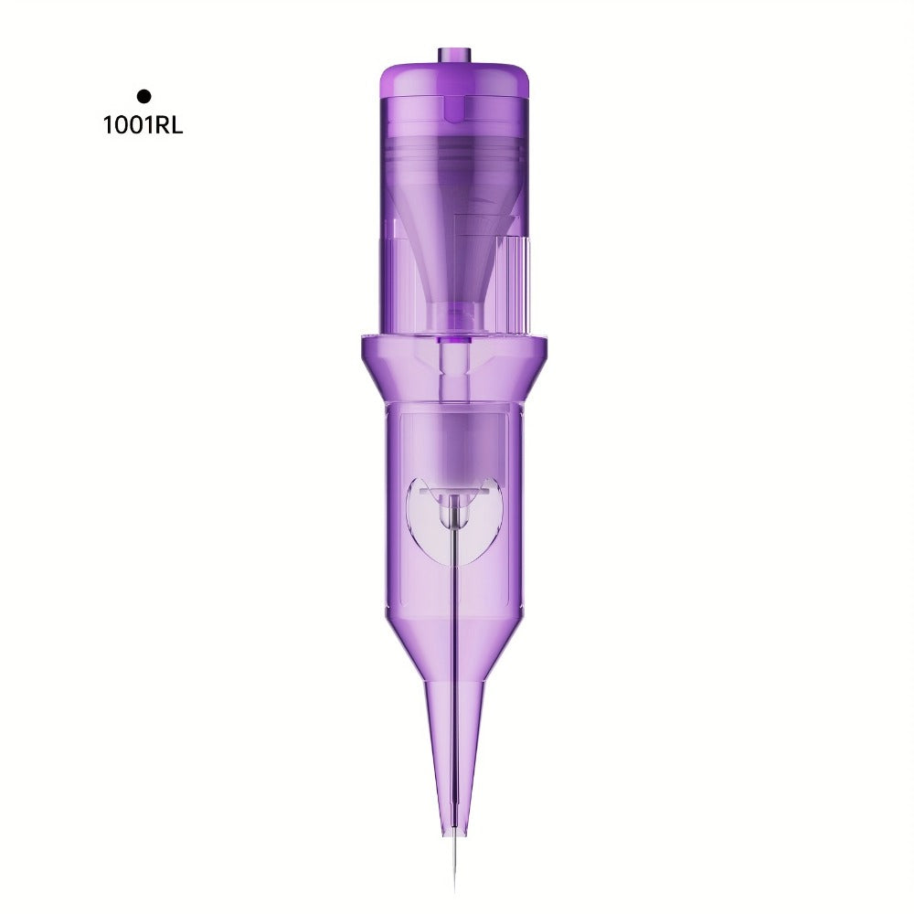Tattoo Cartridge Needles 30 50pcs Purple RL RS RM M1 Mixed Sizes - Tuffking Disposable for Temporary Body Art, Festivals and 