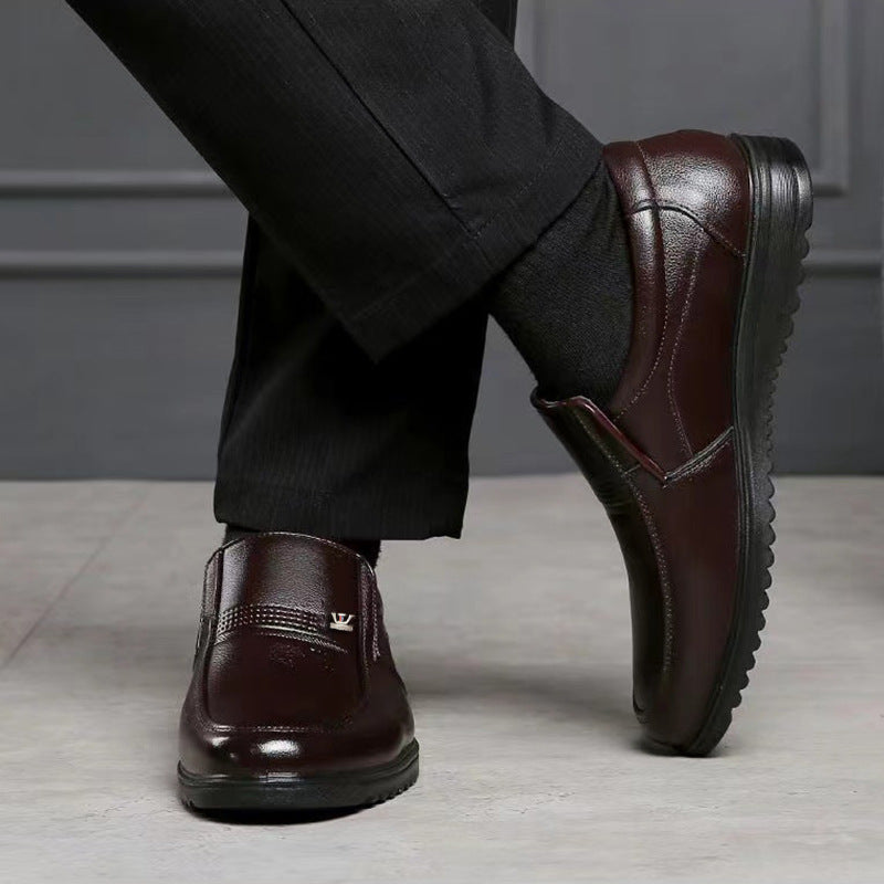 Men's Casual Leather Shoes Slip-on Soft Sole Soft Leather