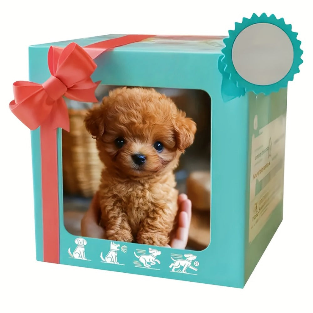Simulation Puppy Robot Electric Interactive Dog Toy, Auto Walking, Barking & Tail Wagging, Plush Biomimetic Pet with Dog Bone