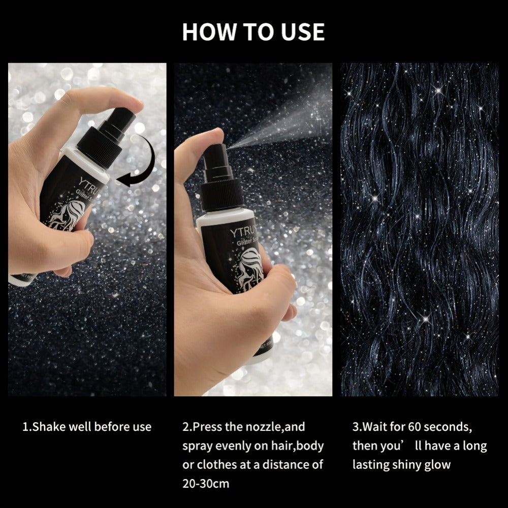 Body Shimmer Spray for Women – Star-Shaped Glitter Sparkle Mist 100ml Hydrating Formula for Body Hair & Clothes — image 4