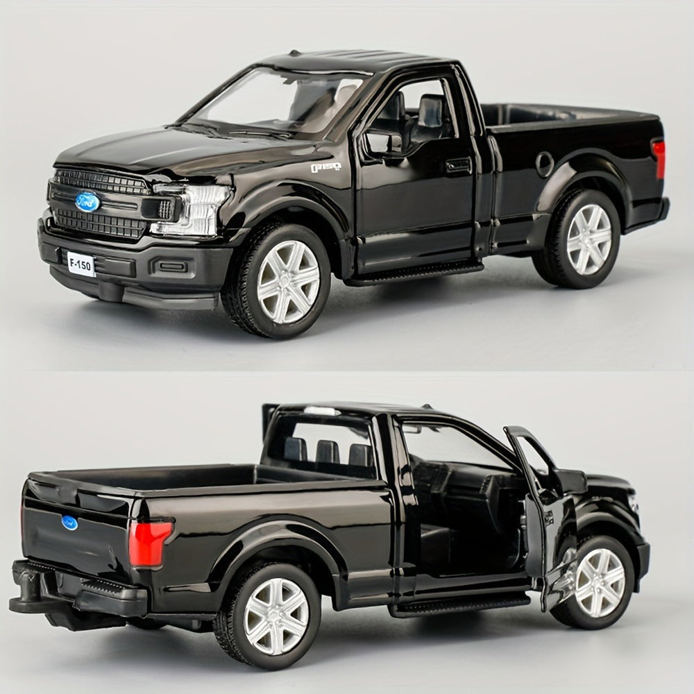 RMZCity 1:36 Scale Zinc Alloy Pull Back Car with Horse Trailer & Horse Vehicle, Openable Doors Diecast Toy Set for Kids & Adu