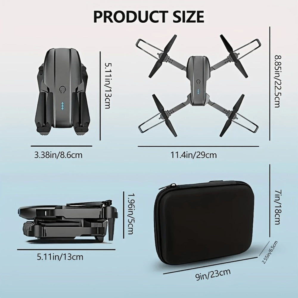 8K Brushless Motor Drone Obstacle Avoidance 2026 Upgraded Foldable Quadcopter 2 Batteries One-Button Return USB Charging Tool