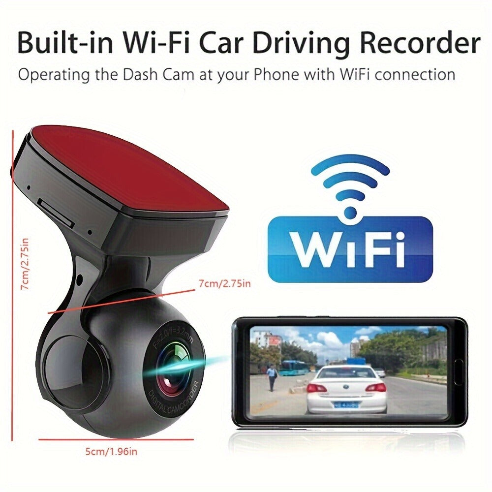 1080P WiFi Dash Cam 170° Wide Angle – HD Car DVR with G-Sensor, Loop Recording, Night Vision, Smartphone App View — image 5
