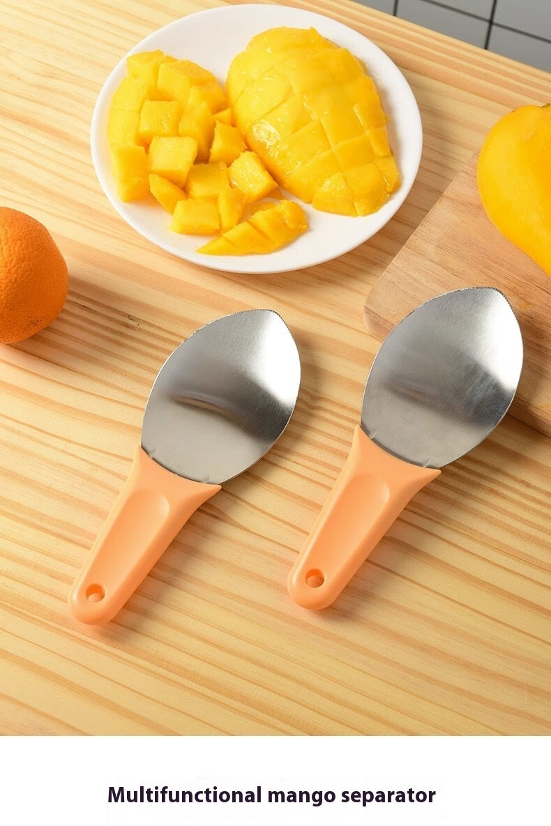 Stainless Steel Mango Peeler Fruit Meat Spoon Mango Cutter Dice