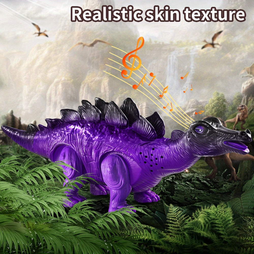 Interactive Dinosaur Toy Set 3 Pack with Walking, Roaring Sound & Lights, Electric T-Rex, Stegosaurus & Brachiosaurus — image