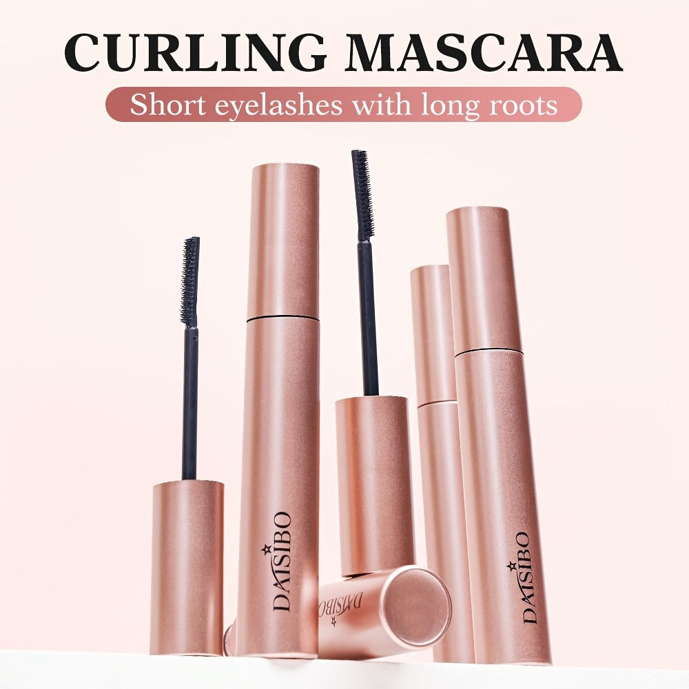 Black Mascara Two-Piece Set in Rose-Colored Tubes with Slim Precision Bristle Applicator Wands — image 7