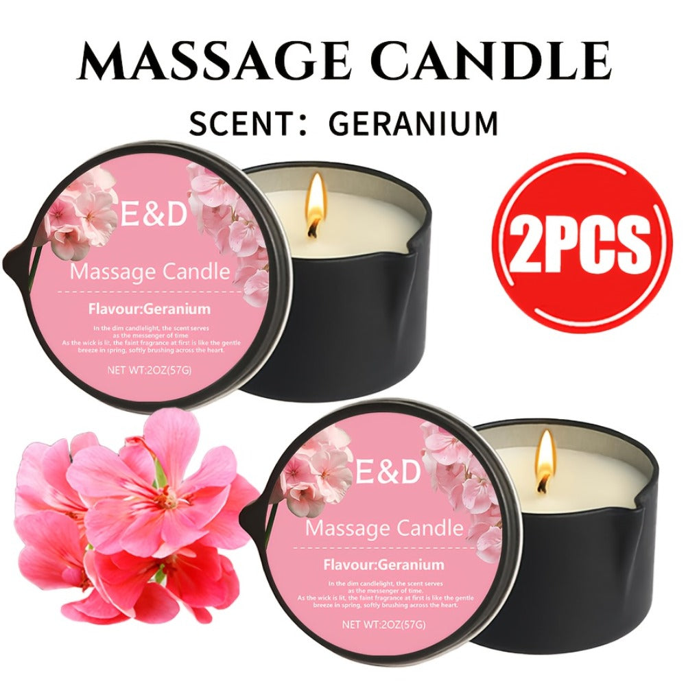 Massage Oil Candle 2-in-1 Soy Wax Scented Candle with Essential Oil – Moisturizing Warm Body Lotion for Spa Pedicure Relaxati