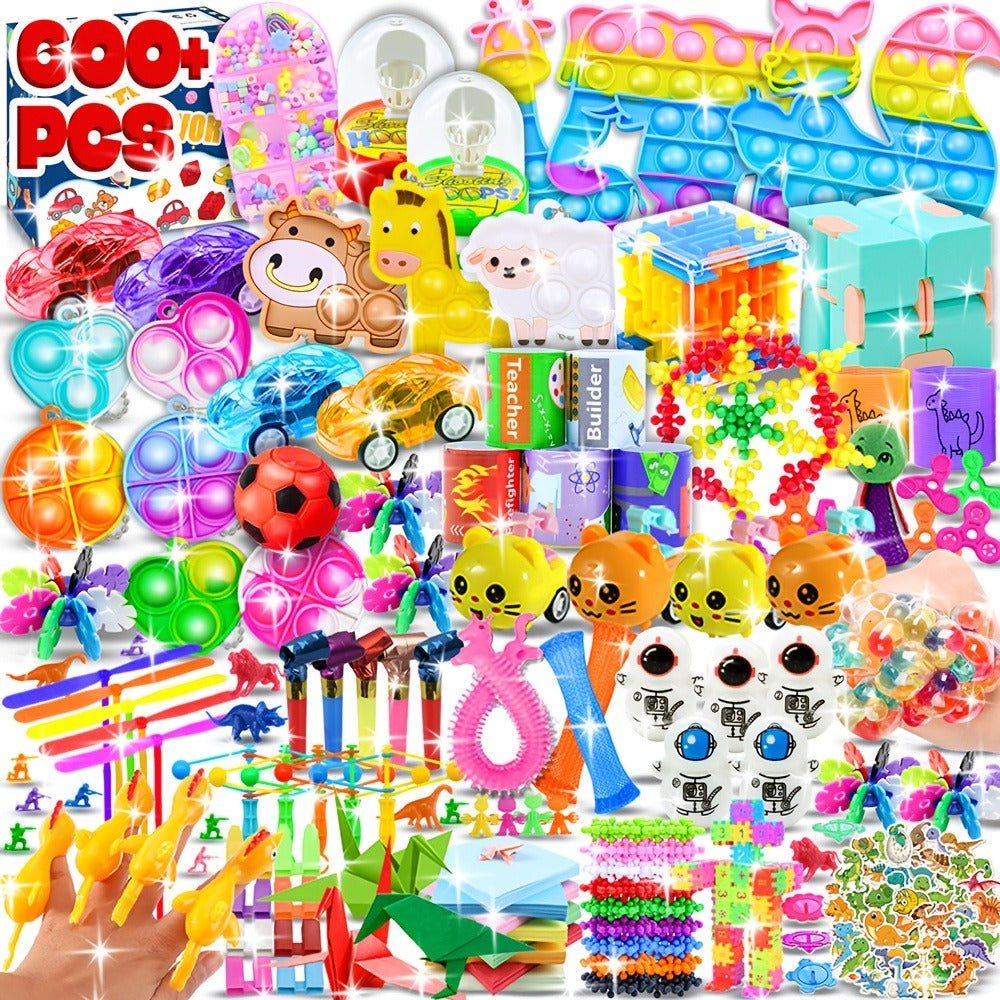 Party Favors Mixed Novelty and Fidget Assortment, 600-Piece Multicolor Set for Large Events — image 1