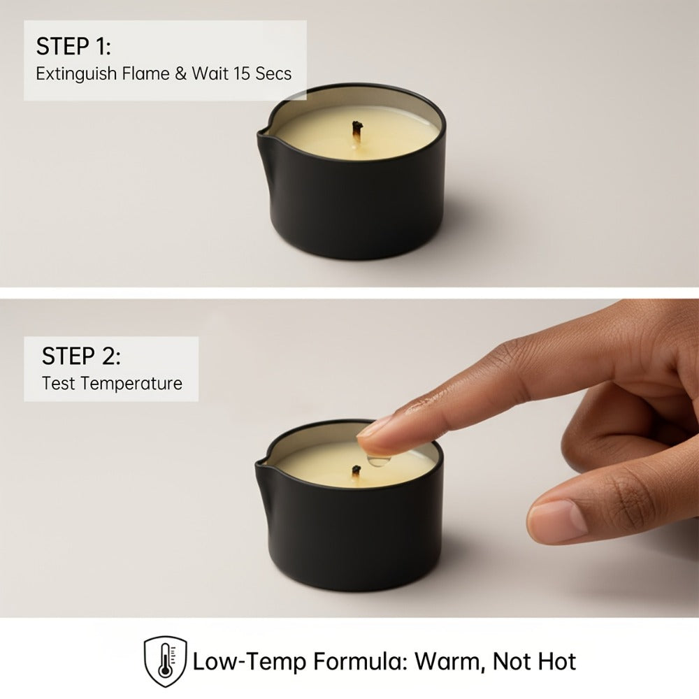 Massage Oil Candle 2-in-1 Soy Wax Scented Candle with Essential Oil – Moisturizing Warm Body Lotion for Spa Pedicure Relaxati